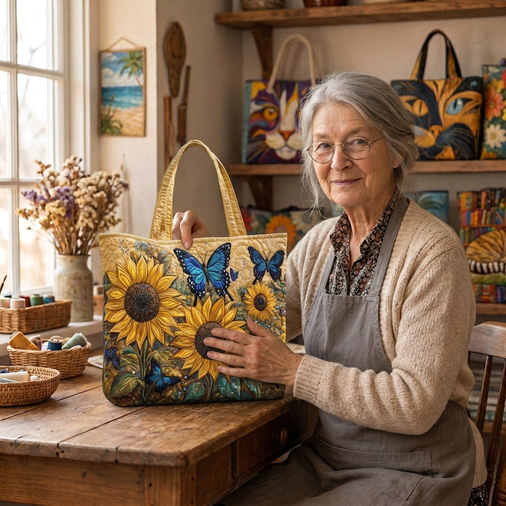Lien dans son atelier avec le Ailes d'Été Sac Fait Main