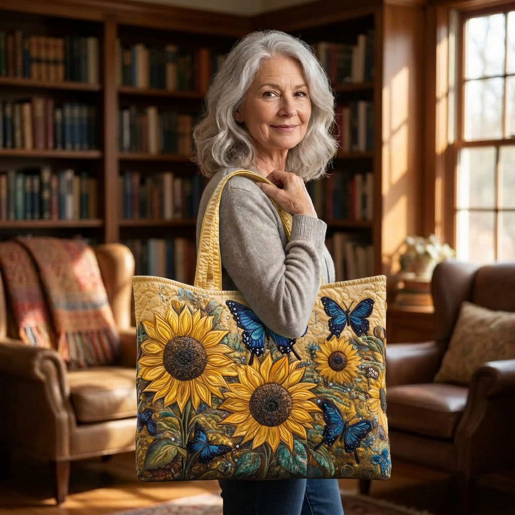 Ailes d'Été Sac Fait Main – tote bag matelassé porté à l’épaule