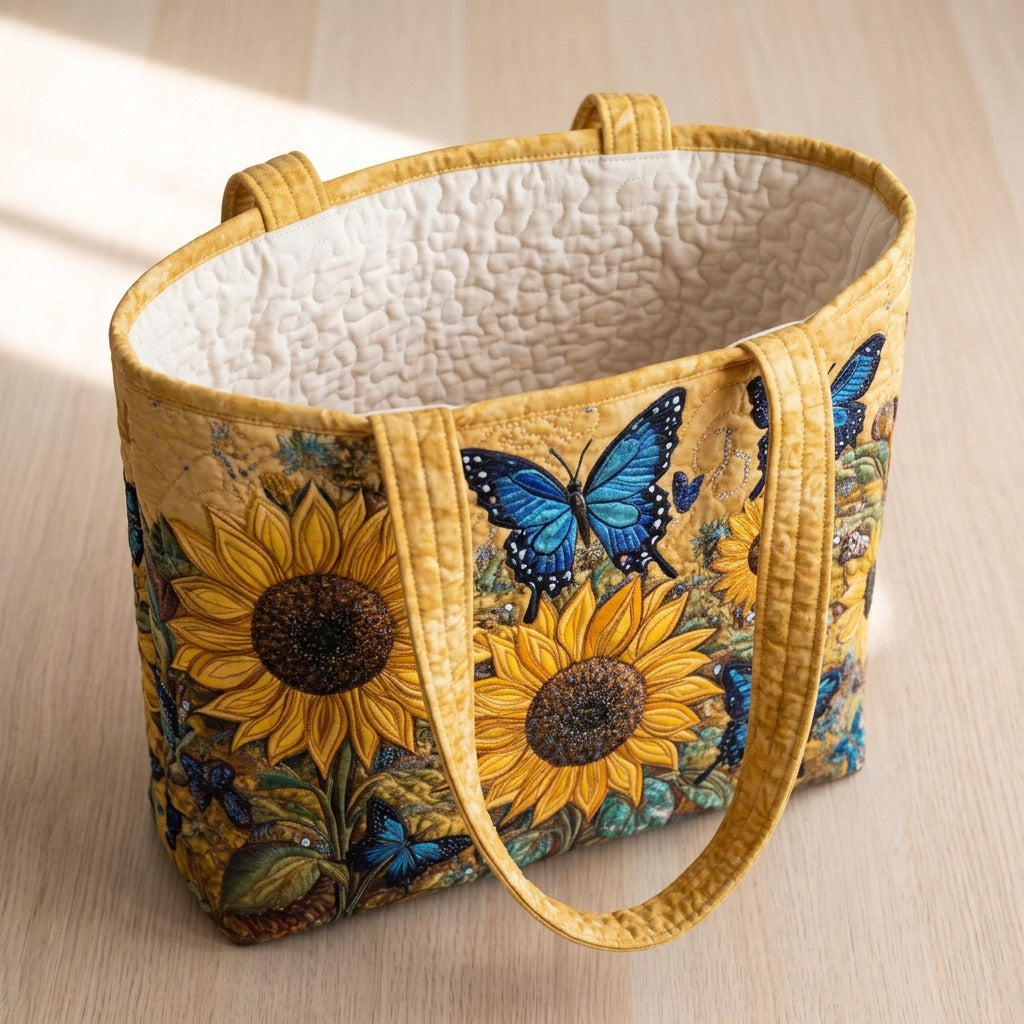 Ailes d'Été Sac Fait Main – sac ouvert avec doublure matelassée