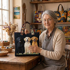 Lien dans son atelier avec le Trio Doré Sac Fait Main