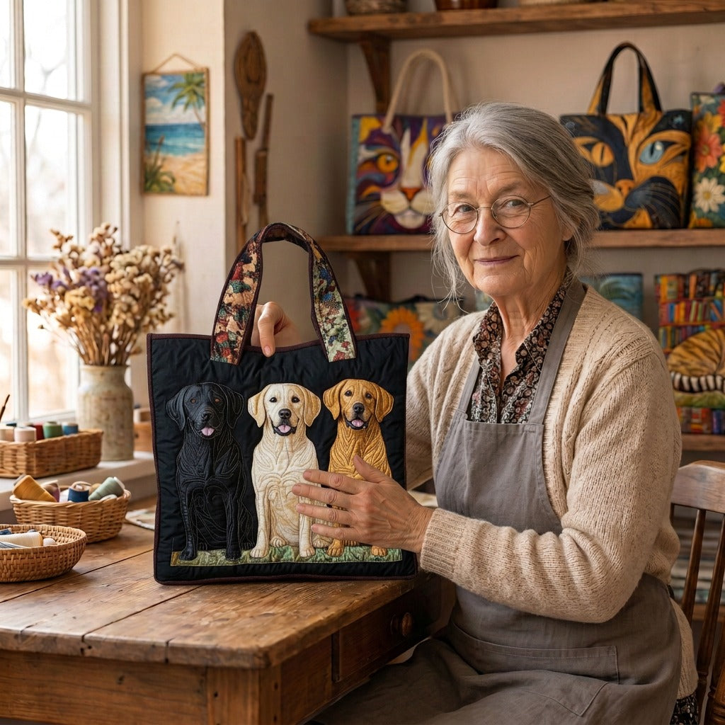 Lien dans son atelier avec le Trio Doré Sac Fait Main