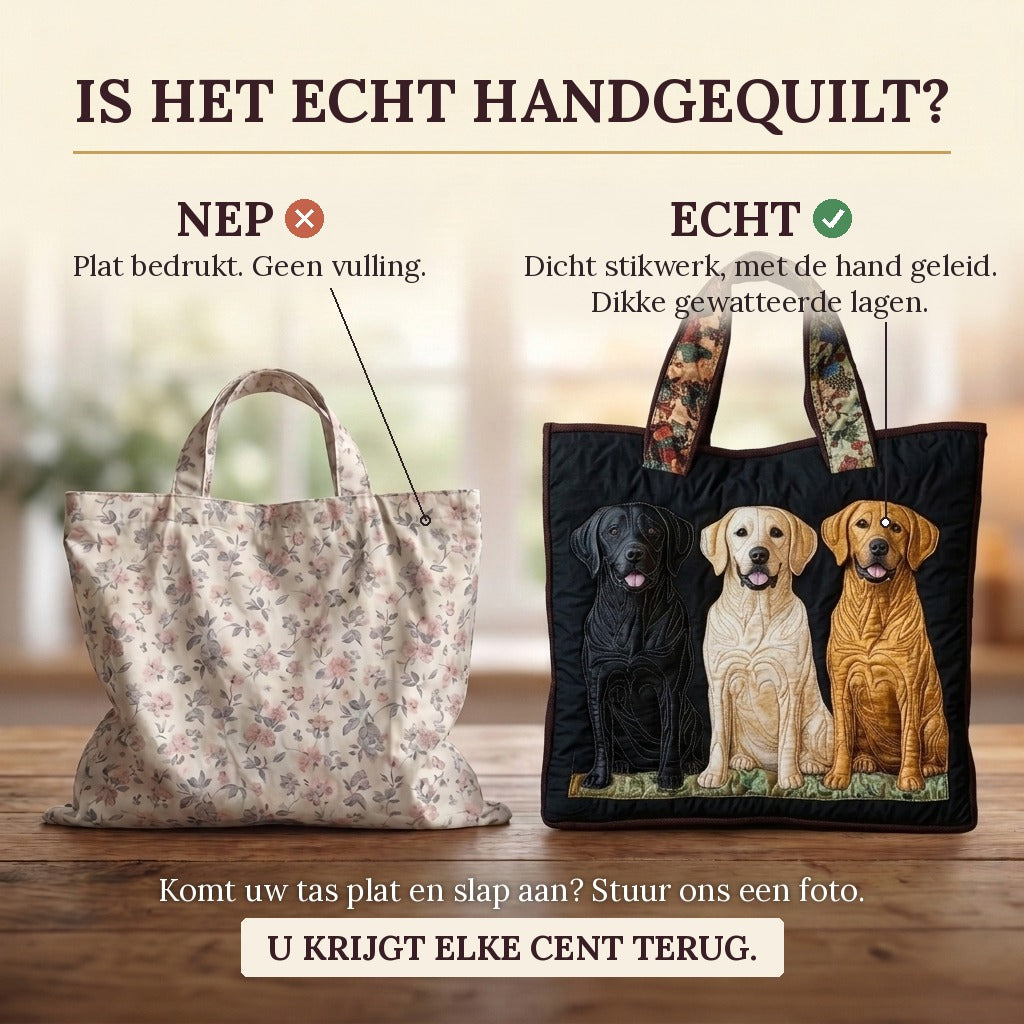Trio Doré Sac Fait Main : vrai matelassage ou impression plate