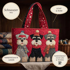 Schnauzer Trio Handgemaakte Tas – details: licht en ruim, gewatteerde lagen