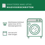 Wasvoorschriften gewatteerde make-uptas