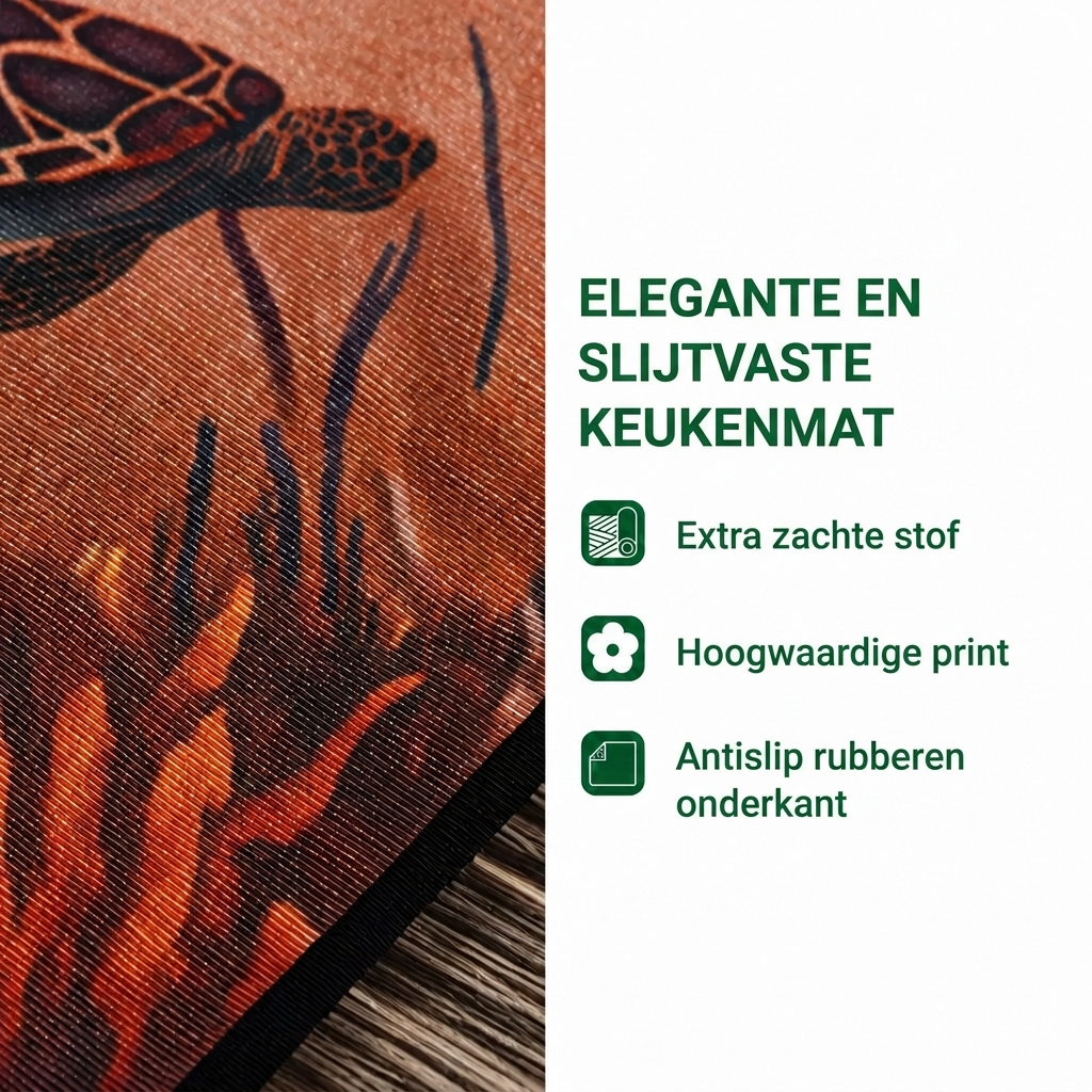 Lot de tapis de cuisine – détails : tissu extra doux, impression de haute qualité, dos antidérapant en caoutchouc