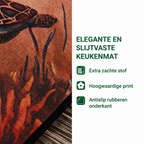 Lot de tapis de cuisine – détails : tissu extra doux, impression de haute qualité, dos antidérapant en caoutchouc