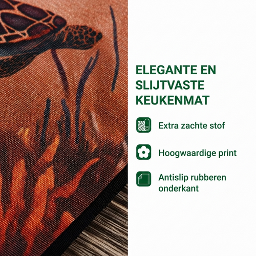 Kitchen rug set – product details: extra soft fabric, high-quality print, non-slip rubber backing