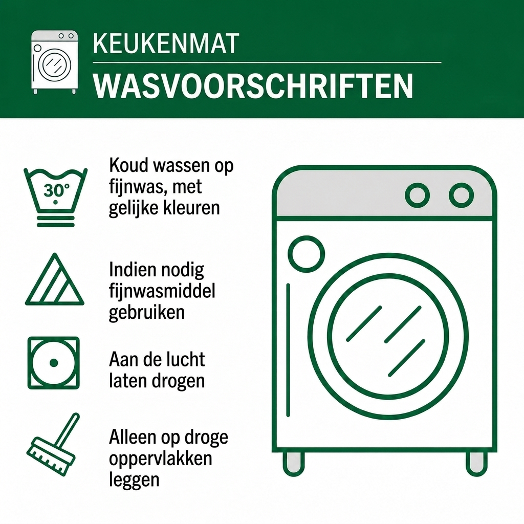 Lot de tapis de cuisine – entretien : lavage à froid en cycle délicat, séchage à l'air libre