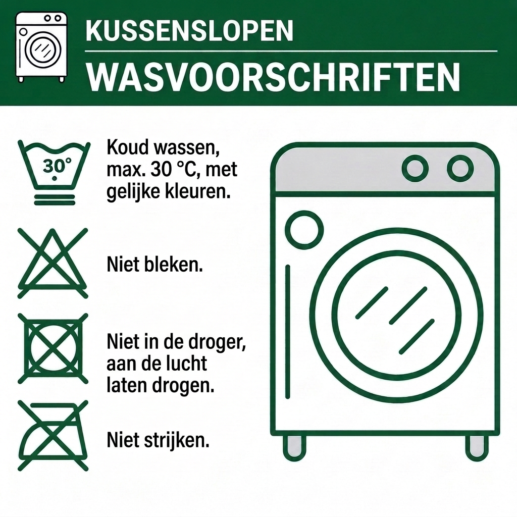 Pillowcase washing instructions
