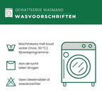 Wasvoorschriften van de gewatteerde wasmand