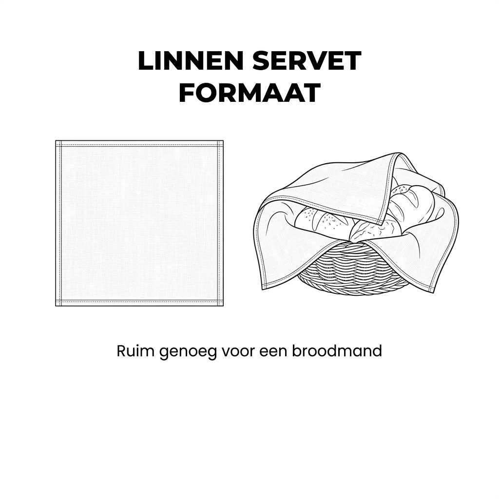 Taille de la serviette en lin