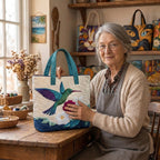 Lien dans son atelier avec le Joyau du Jardin Sac Matelassé
