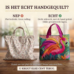Flamant Arc-en-ciel Sac Matelassé : vrai matelassage ou impression plate