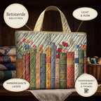 Bibliothèque Enchantée Tote Bag Rembourré – détails : léger et spacieux, couches matelassées