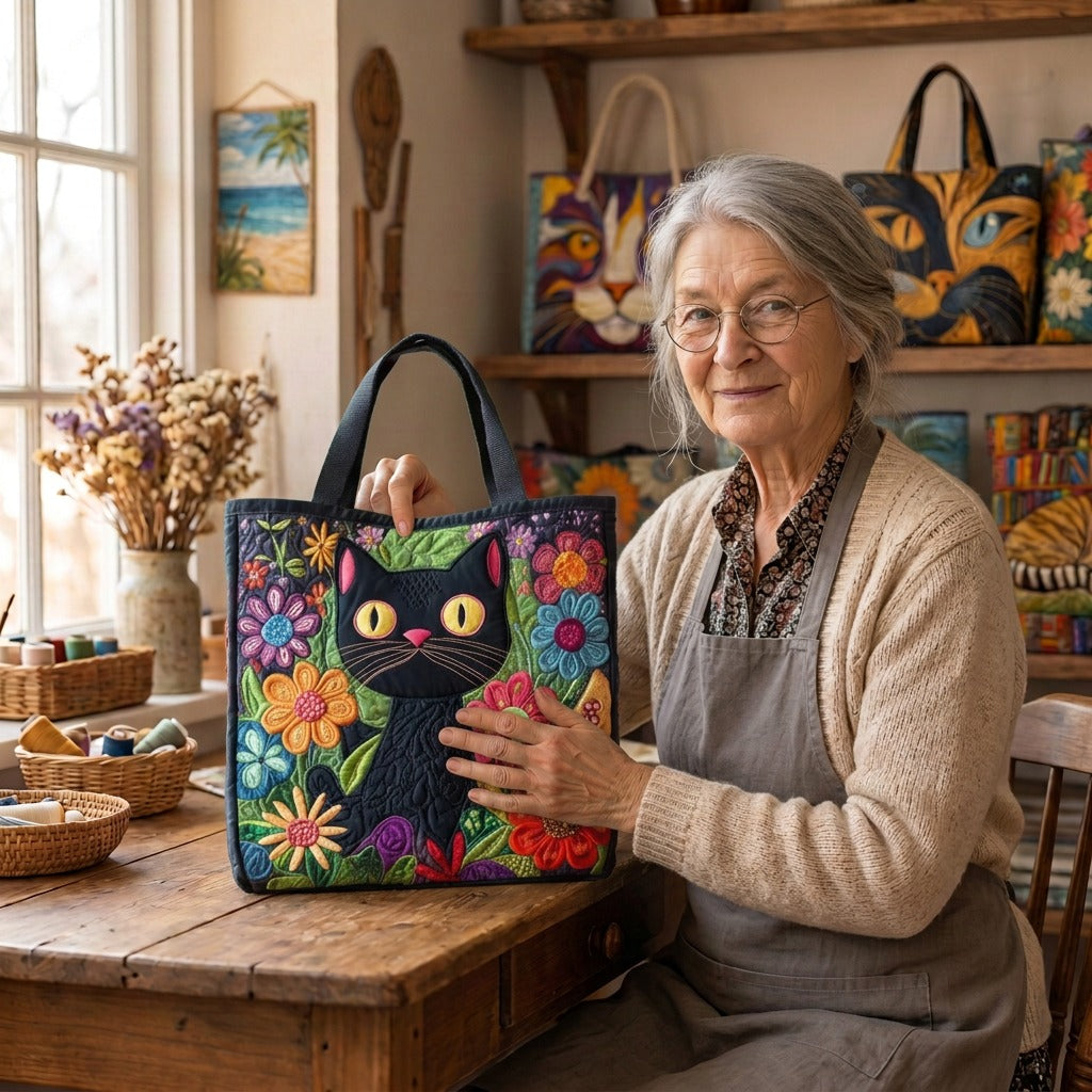Lien met de Fluwelen Nacht Gewatteerde Tas in haar atelier