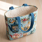 Floraison du Jardin Sac Matelassé – sac ouvert avec doublure matelassée