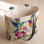Fleur & Aile Sac Matelassé – sac ouvert avec doublure matelassée