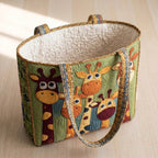 Élégance Savane Tote Bag Matelassé – sac ouvert avec doublure matelassée