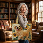 Harmonie Dorée Tote Bag Matelassé – tote bag matelassé porté à l’épaule