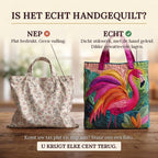 Flamingoschemering Gewatteerde Draagtas: echt gewatteerd tegenover plat bedrukt