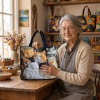 Lien dans son atelier avec le Pure Rêverie Tote Bag Matelassé
