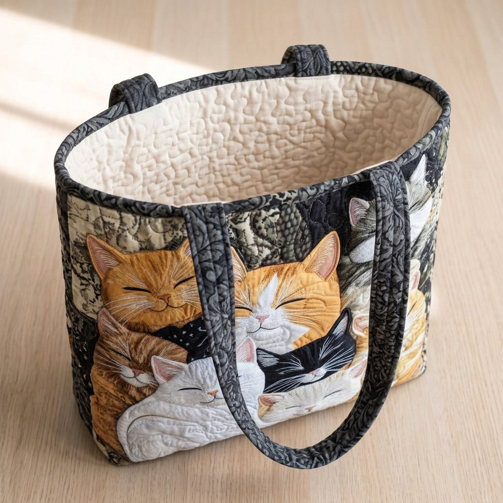 Pure Rêverie Tote Bag Matelassé – sac ouvert avec doublure matelassée